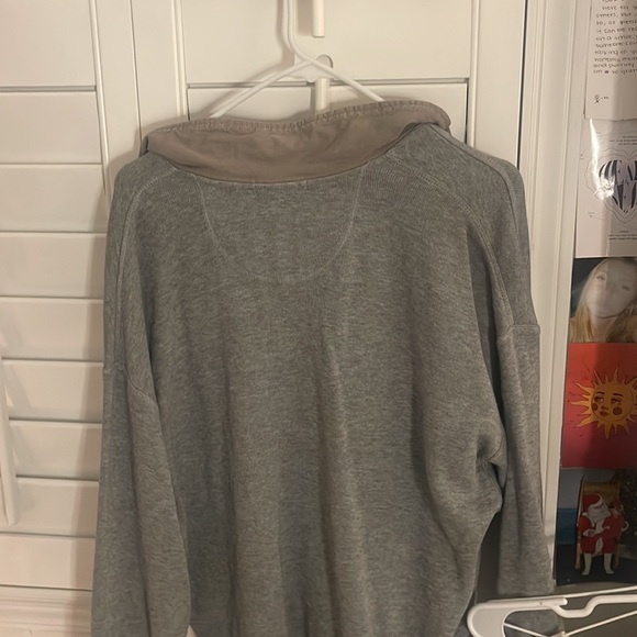 tommy bahama relax grey crewneck pullover quarter zip - Picture 4 of 4